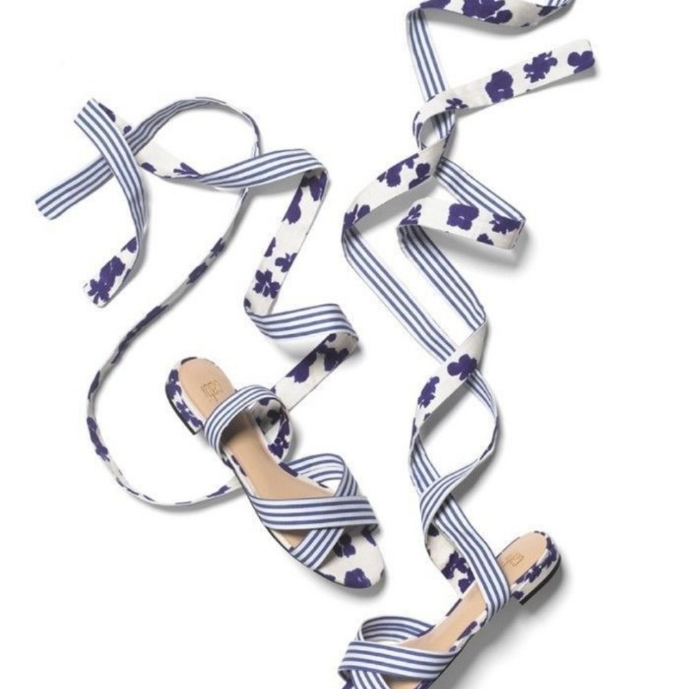CAbi Spring 2018 Watercolor Tied Up Sandal - Picture 2 of 4